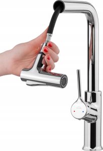 Bateria kuchenna Invena Sink mixer FARSALA, with pull-out spout, chrome color. 6
