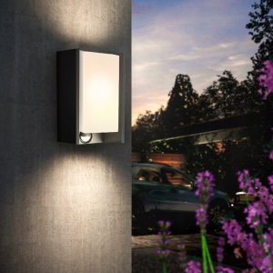Outdoor wall light PHILIPS BRIDGE, IP44, 1 x E27, max 42 W, with motion sensor, 21.2x11.8 cm 3