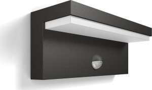 Wall LED outdoor light PHILIPS Bustan, IP44, 9W, 4000K, 1000lm, with motion sensor, anthracite color 19
