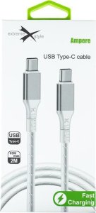Kabel USB typ-C - USB typ-C eXtremestyle Ampere (2 m, biały) 5