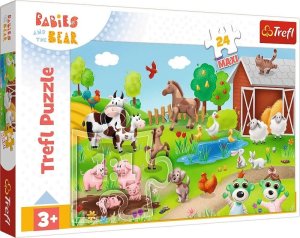 Trefl Puzzle Maxi Bobaski i zwierzęta 24 elementy (14372) 1