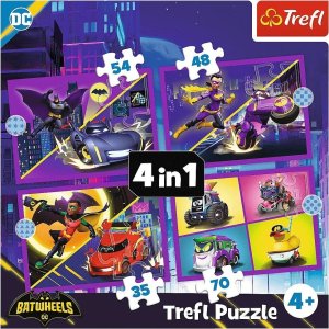 Trefl Puzzle 4w1 Discover Batwheels - łącznie 207 elementów (34658) 6