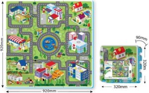 Mata "Lotnisko" z 9 Puzzli dla dzieci 10m+ Pianka EVA + Składany Samolot + Kolorowy nadruk 1