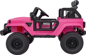1PUNKT Auto terenowe OFF-ROAD 3.0 dla dzieci Różowy + Pilot + Pasy + Audio LED 4