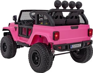 1PUNKT Auto terenowe OFF-ROAD 3.0 dla dzieci Różowy + Pilot + Pasy + Audio LED 5