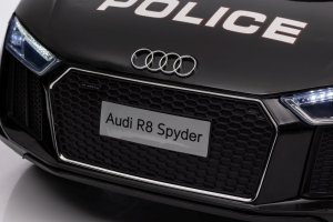 Audi R8 Policja na akumulator dla dzieci + Pilot + EVA + Wolny Start + MP3 LED 6