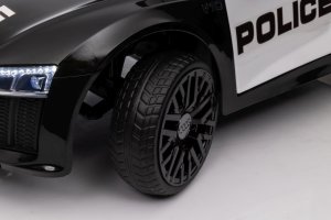 Audi R8 Policja na akumulator dla dzieci + Pilot + EVA + Wolny Start + MP3 LED 10