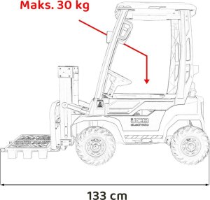 Pojazd Wózek Widłowy JCB Żółty 18