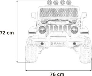 Auto terenowe OFF-ROAD 3.0 dla dzieci Czerwony + Pilot + Wolny Start + Pasy + Audio LED 20