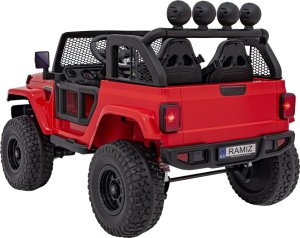 Auto terenowe OFF-ROAD 3.0 dla dzieci Czerwony + Pilot + Wolny Start + Pasy + Audio LED 5