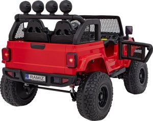 Auto terenowe OFF-ROAD 3.0 dla dzieci Czerwony + Pilot + Wolny Start + Pasy + Audio LED 7