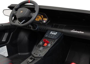 Auto Lamborghini Aventador SV na akumulator dla 2 dzieci Szary + Pilot 2,4 GHz + Pianka EVA + Audio LED 20