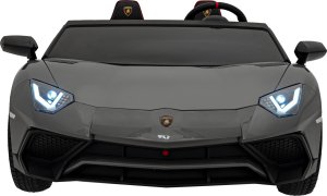 Auto Lamborghini Aventador SV na akumulator dla 2 dzieci Szary + Pilot 2,4 GHz + Pianka EVA + Audio LED 8