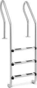 Uniprodo Drabinka do basenu ze stali nierdzewnej 3 stopnie 1600 mm (1017383) 2