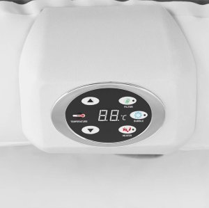 SPA ogrodowe Uniprodo ogrodowe dmuchane 110 dysz masujących 4 osobowe 600 l szaro - białe UNIPRODO 4