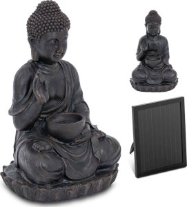 Fontanna kaskada ogrodowa solarna z oświetleniem LED budda 1.2 W Hillvert 1