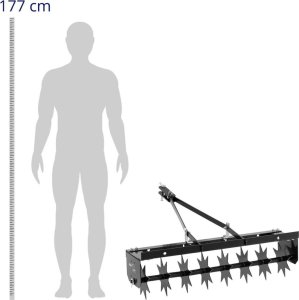 Wertykulator aerator do kosiarki 8 ostrzy 810 mm Hillvert 3