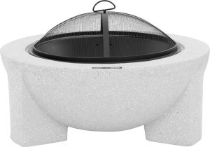 Palenisko grodowe z rusztem i pogrzebaczem 74 x 74 x 48 cm - jasnoszare UNIPRODO 5