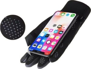 Hurtel Rękawiczki dotykowe do telefonu sportowe wiatroszczelne damskie różowe HURTEL 3