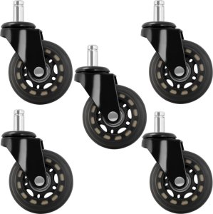 Koła kółka do fotela biurowego gamingowego śr. 63 x 23 mm - zestaw 5 szt. Physa 1