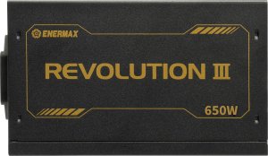 Zasilacz Enermax REVOLUTION III ATX3.1 PCI-e 5.1 650W Zasilacz 80Plus Gold W pełni modularny 120mm Wentylator FDB 105C japońskie kondensatory 7J. gwarancja producenta 2
