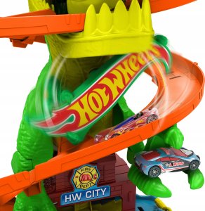 Mattel Tor samochodowy Hot Wheels City - Zakręcony Tor Remiza T-Rexa (965-2502) 5