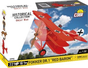 Klocki Fokker DR.1 Czerwony Baron 221 klocków Cobi Klocki 1