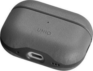 UNIQ Lyden DS - etui  ze sztucznej skóry do AirPods Pro 2 szare/czarne - Gwarancja bezpieczeństwa. Proste raty. Bezpłatna wysyłka od 170 zł. 1