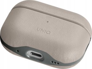 UNIQ Lyden DS - etui  ze sztucznej skóry do AirPods Pro 2 beżowe/zielone - Gwarancja bezpieczeństwa. Proste raty. Bezpłatna wysyłka od 170 zł. 3