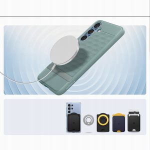 Etui Caseology Parallax Mag MagSafe na Samsung Galaxy S25+ - zielone 15