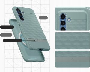 Etui Caseology Parallax Mag MagSafe na Samsung Galaxy S25+ - zielone 16