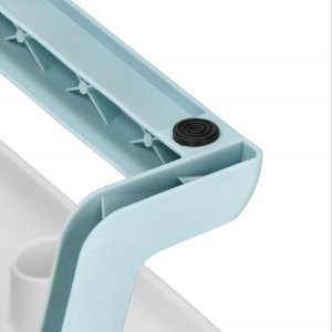 Wanienka dla dzieci składana 35 L dla niemowląt, z termometrem i poduszką biało-niebieska UNIWERSALNY 18