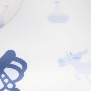 Wanienka dla dzieci składana 35 L dla niemowląt, z termometrem i poduszką biało-niebieska UNIWERSALNY 23