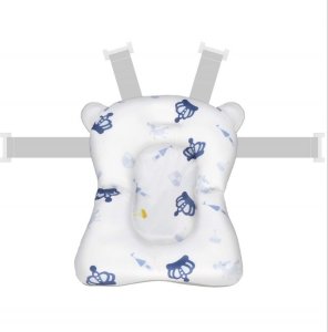 Wanienka dla dzieci składana 35 L dla niemowląt, z termometrem i poduszką biało-niebieska UNIWERSALNY 26