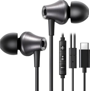 Przewodowe słuchawki dokanałowe Ugreen EP105, USB-C, 1.2m (czarne) 2