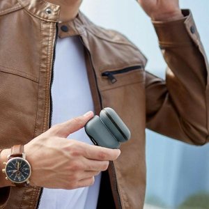 UNIQ Lyden DS - etui  ze sztucznej skóry do AirPods Pro 2 niebieskie/czarne - Gwarancja bezpieczeństwa. Proste raty. Bezpłatna wysyłka od 170 zł. 5