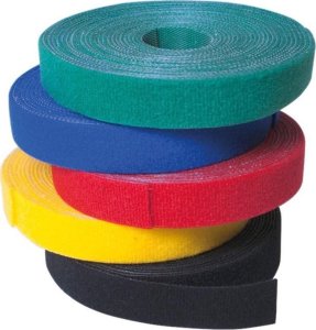 Mocna Opaska Kablowa Taśma Rzepowa 10m x 20mm Techly Rzep do Cięcia Czarny 3