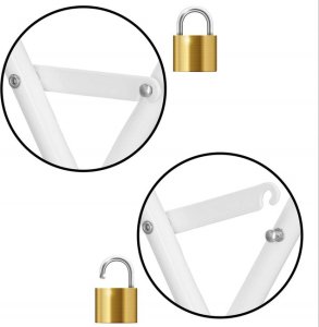 Stojak do wanienki dla niemowląt, wys. 86 cm stelaż stalowy, biały UNIWERSALNY 11