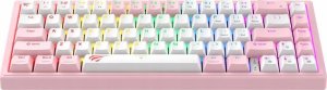 Klawiatura mechaniczna gamingowa HAVIT KB874L RGB (różowo-biała) 2