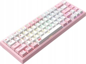 Klawiatura mechaniczna gamingowa HAVIT KB874L RGB (różowo-biała) 3