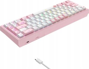 Klawiatura mechaniczna gamingowa HAVIT KB874L RGB (różowo-biała) 4