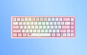 Klawiatura mechaniczna gamingowa HAVIT KB874L RGB (różowo-biała) 6