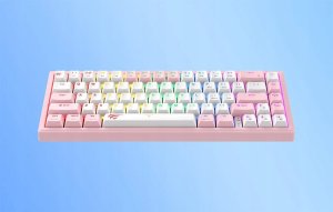 Klawiatura mechaniczna gamingowa HAVIT KB874L RGB (różowo-biała) 8