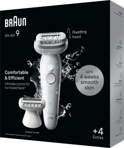 Braun Silk-épil 9 9-041, Silver, 40 tweezers, MicroGrip, Battery, 100 - 240 V, 50/60 Hz 5