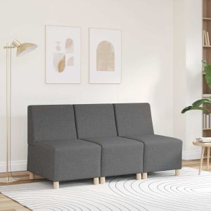 vidaXL Sofa Fotel Ciemnoszary 55 cm Tkanina 3