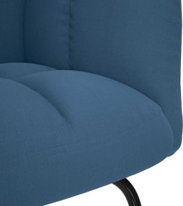 vidaXL Fotel bujany, niebieski, tapicerowany tkaniną 7