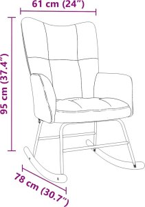 vidaXL Fotel bujany, niebieski, tapicerowany tkaniną 9