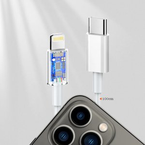 Ładowarka z kablem Licencja Apple MFI 20W 2x USB 8