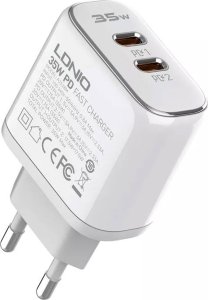 Ładowarka sieciowa LDNIO A2528M 2USB-C dla Apple + Kabel USB-C - Lightning 2