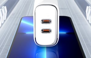 Ładowarka sieciowa LDNIO A2528M 2USB-C dla Apple + Kabel USB-C - Lightning 4